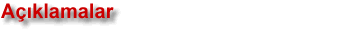 A��klamalar